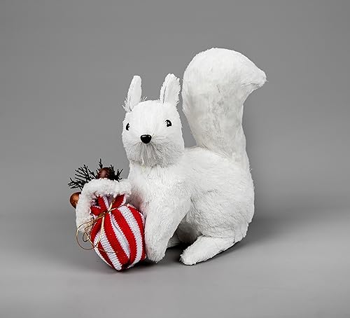 SHATCHI 22 cm Eichhörnchen-Figur Weihnachten Tischdekoration Schaustücke Home Kunst & Handwerk Xmas Party Fenster Dekor von SHATCHI