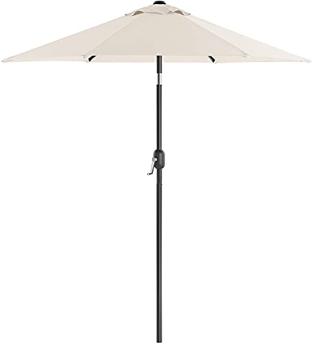 SHATCHI Sonnenschirm mit 38 mm Stahlstange, 3 m, Beige von SHATCHI