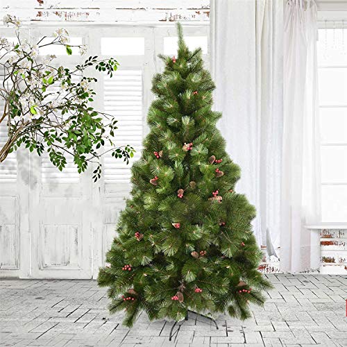 Shatchi 5 ft Elegante Künstlicher Weihnachtsbaum mit Tannenzapfen und roten Beeren Innen Xmas Home Decor von SHATCHI