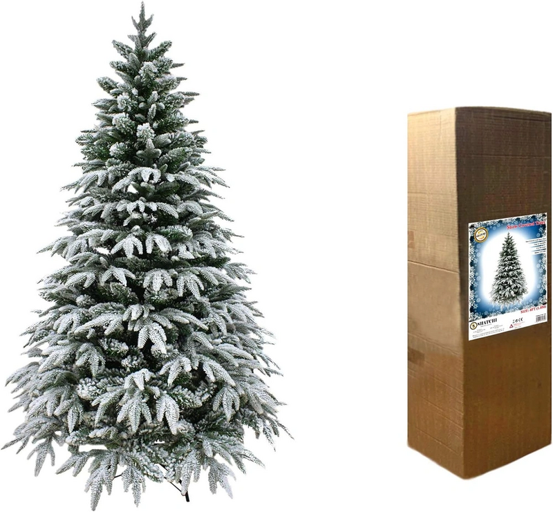 Shatchi Artificial Christmas Tree Dekobaum 5 Ft Snow Covered Branches Green B-Ware von SHATCHI