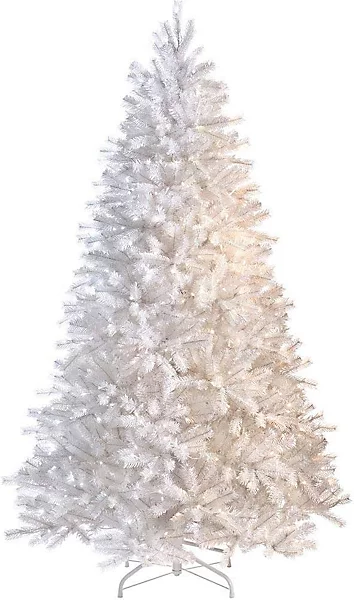 Shatchi Weihnachtsbaum Baum Tanne 120cm Mit Led Beleuchtung Christbaum Weiß  B-Ware von SHATCHI