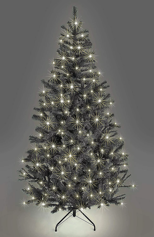 Shatchi Weihnachtsbaum Christbaum Alaskan Kiefer Schwarz 21 M Warmweiße Le Ds  B-Ware von SHATCHI