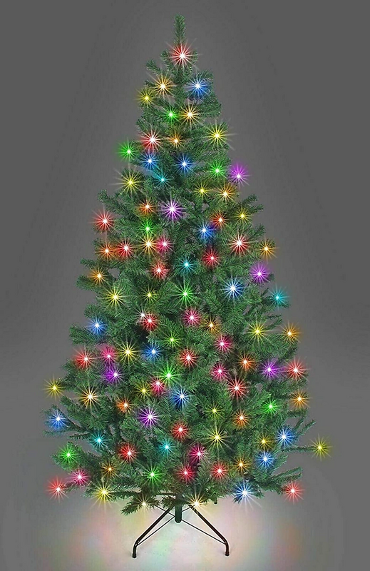 Shatchi Weihnachtsbaum Christbaum Alaskan Pine Multicolour Le Ds 120cm Grün  B-Ware von SHATCHI