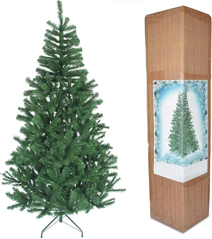 Shatchi Weihnachtsbaum Kiefer Weihnachtsbaum Alaskan Pine 6 Ft Grün Metallständer B-Ware von SHATCHI