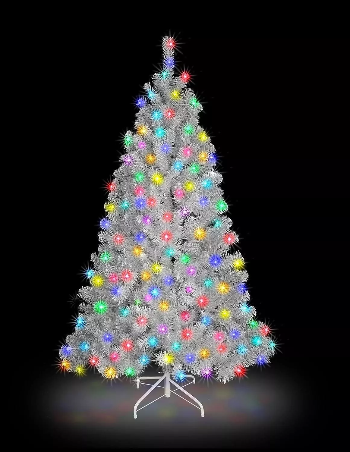 Shatchi Weihnachtsbaum Tannenbaum 120cm Alaska Kiefer Beleuchtet Weiß Led  B-Ware von SHATCHI