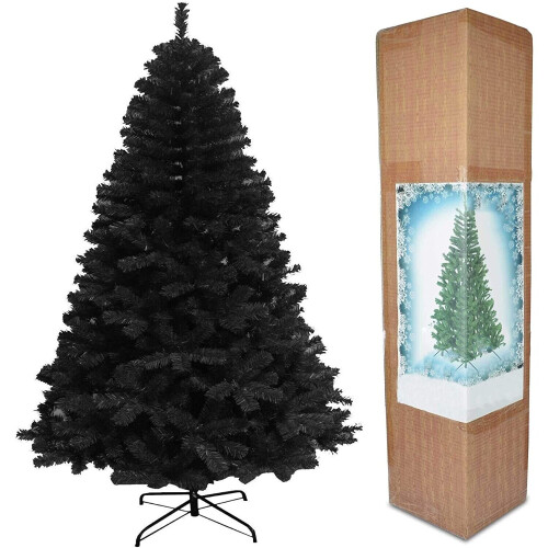 Shatchi Weihnachtsbaum Tannenbaum Alaskan Pine Künstlicher Schwarz 150m Baum  B-Ware von SHATCHI