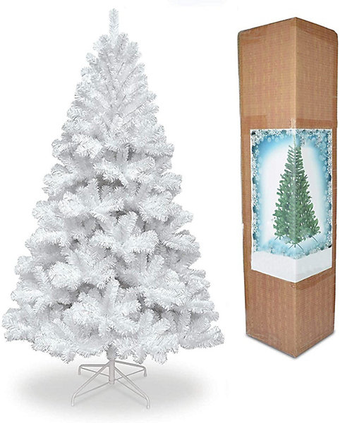 Shatchi Weihnachtsbaum Tannenbaum Christbaum Tanne Baum 15m Weiß Metallständer B-Ware von SHATCHI