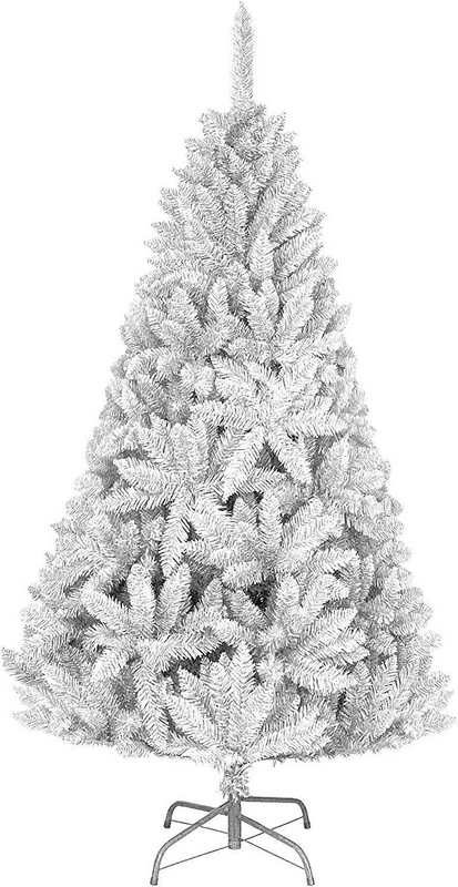 Shatchi Weihnachtsbaum Tannenbaum Künstlich Baum Schnee Weiß 150 Cm Tanne Weiß B-Ware von SHATCHI