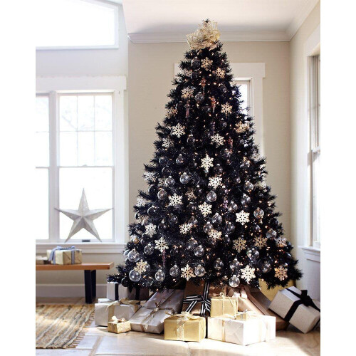 Shatchi Weihnachtsbaum Tannenbaum Künstlicher Baum Schwarz 210m Kunstbaum Grün B-Ware von SHATCHI