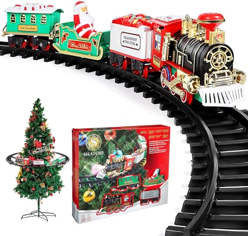 Shatchi Weihnachtszug-Set, rund um den Baum, Weihnachtsdekoration, Festliche Beleuchtung und Klänge, Einheitsgröße Shatchi Weihnachtszug-Set, rund um den Baum, Weihnachtsdekoration, Festliche Beleuchtung und Klänge, Einheitsgröße von Shatchi