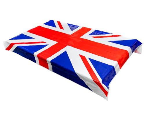 Kunststoff-Tischdecke, Motiv: Union Jack, 137 x 182 cm, perfektes Accessoire für Jubiläen von SHATCHI