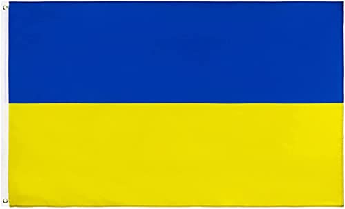 Ukraine Flagge 1,5 m x 0,9 m Nationalflagge Polyester mit Messingösen gelb blau 112430 von SHATCHI