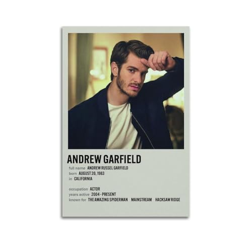 SHAUREWNYY Andrew Garfield Poster, ästhetische Wandkunst, Dekor, Vintage-Leinwand-Poster, dekoratives Gemälde für Wohnzimmer, Schlafzimmer, 40 x 60 cm, ungerahmter Stil SHAUREWNYY Andrew Garfield Poster, ästhetische Wandkunst, Dekor, Vintage-Leinwand-Poster, dekoratives Gemälde für Wohnzimmer, Schlafzimmer, 40 x 60 cm, ungerahmter Stil von SHAUREWNYY