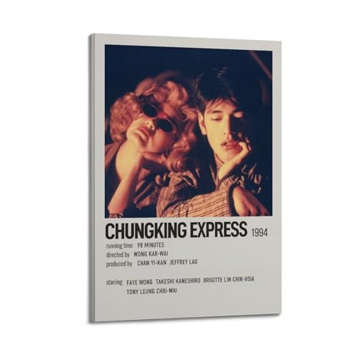 SHAUREWNYY Chungking Express-Poster, ästhetische Wandkunst, Dekor, Vintage-Leinwand-Poster, dekoratives Gemälde für Wohnzimmer, Schlafzimmer, 60 x 90 cm, Rahmenstil SHAUREWNYY Chungking Express-Poster, ästhetische Wandkunst, Dekor, Vintage-Leinwand-Poster, dekoratives Gemälde für Wohnzimmer, Schlafzimmer, 60 x 90 cm, Rahmenstil von SHAUREWNYY