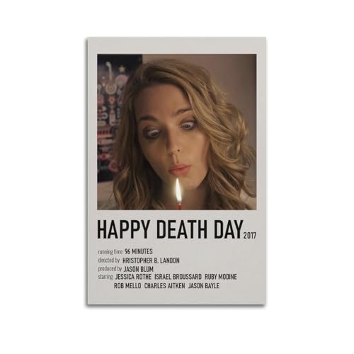 SHAUREWNYY Poster "Happy Death Day", ästhetische Wandkunst, Dekoration, Vintage-Leinwand-Poster, dekoratives Gemälde für Wohnzimmer, Schlafzimmer, 40 x 60 cm, ungerahmter Stil SHAUREWNYY Poster "Happy Death Day", ästhetische Wandkunst, Dekoration, Vintage-Leinwand-Poster, dekoratives Gemälde für Wohnzimmer, Schlafzimmer, 40 x 60 cm, ungerahmter Stil von SHAUREWNYY
