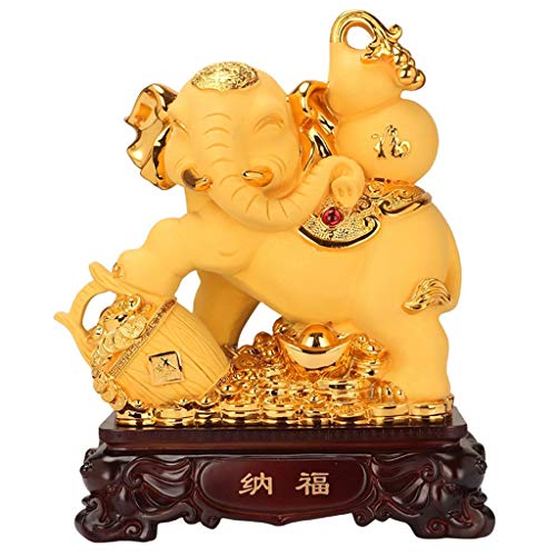 Decorazione Giardino Skulptur Feng Shui Ornamente Feng Shui Baum des Reichtums Feng Shui Geld Elefant Figur Reichtum Glücksfigur Geschenk und Heimdekoration Buddha Dekoration von SHAWLA