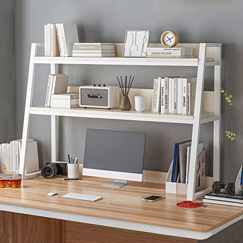 Mehrzweck-Schreibtischregal mit 2 Ebenen, Regal mit Leiter, für Computer-Schreibtisch, Organizer, Multifu von SHAWLA