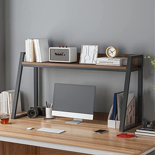 Schreibtisch-Bücherregal 2-lagige Desktop-Speicherorganisator Displaypregal Bücherregal - Schreibtisch Bücherregal, Computer Desktop Leiter Bücherregal, Multifunktionaler Speicher Display Regal von SHAWLA