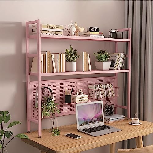 Schreibtisch-Organizer, verstellbar, 2 Ebenen: Schreibtischregal für Computer-Schreibtisch, Aufbewahrungsregal aus Holz und Metall, E von SHAWLA