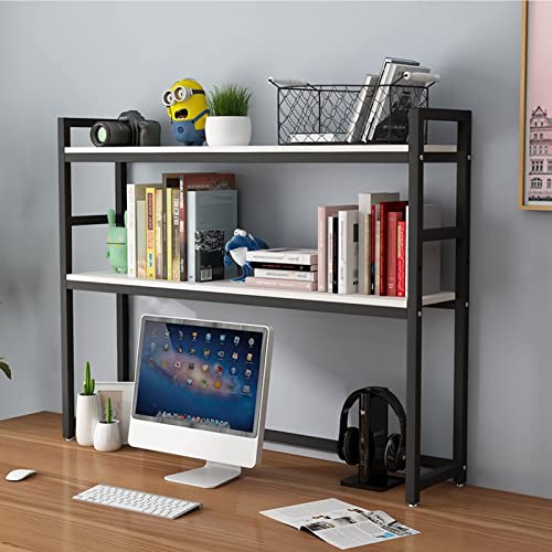 Schreibtisch-Organizer: Büro-Aufbewahrungsregal, 2-stöckiges Computer-Schreibtischregal, verstellbarer Ausstellungsregal-Organizer, Regal von SHAWLA