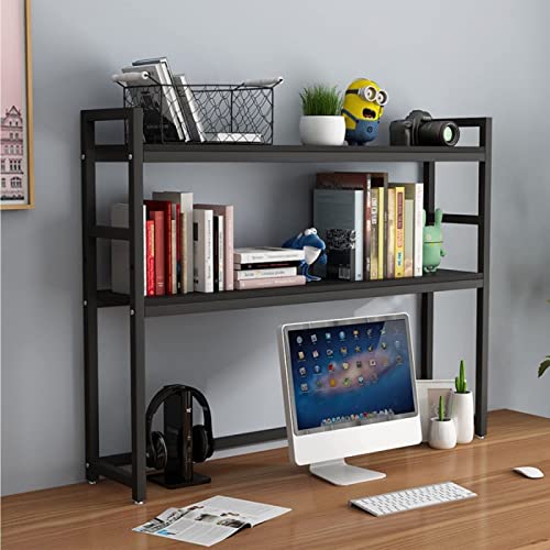 Schreibtisch-Organizer: Büro-Aufbewahrungsregal, 2-stöckiges Schreibtischregal für Computer-Schreibtisch, Mehrzweck-Holzregal von SHAWLA