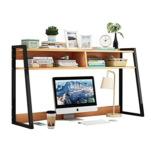 Schreibtisch-Regal mit verstellbarer Trennwand mit 2 Etagen: Computer-Schreibtischregal, Schreibtisch-Regal für Schlafzimmer, von SHAWLA