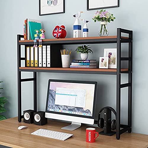 Schreibtischregal, Schreibtisch-Organizer, Büro-Aufbewahrungsregal, Schreibtisch-Displayregal, 2-stöckiges Schreibtischregal für Computer-Schreibtisch von SHAWLA
