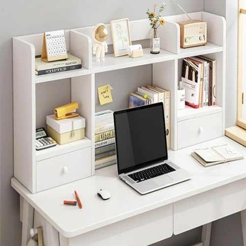 Schreibtischregal aus Holz, Schreibtisch-Organizer, Büro-Schreibtischregal, Mehrzweck-Holzregal für Arbeitsplatte, Schreibtischregal für Industriecomputer von SHAWLA
