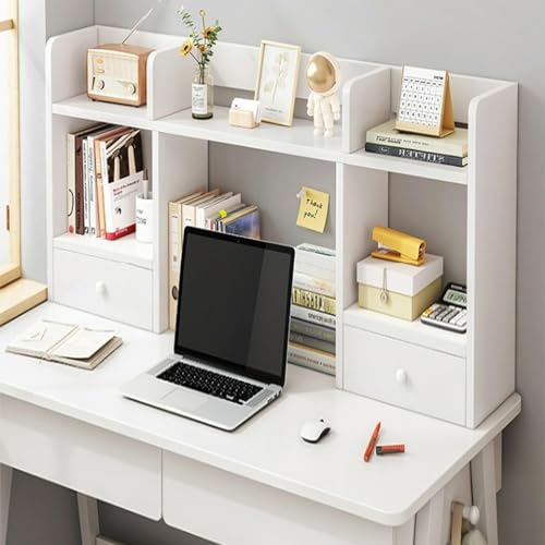 Schreibtischregal aus Holz für Sideboard, Schreibtischregal, Mehrzweckregal aus Holz für Arbeitsplatte, Schreibtischregal für Schreibtisch d von SHAWLA