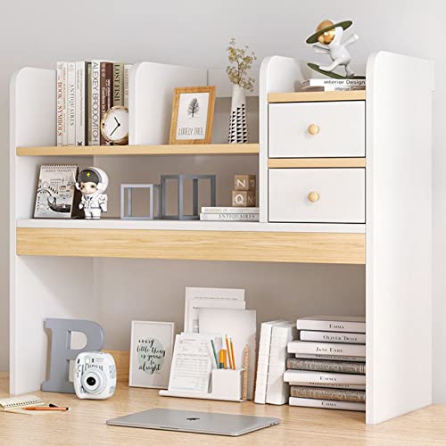 Schreibtischregal aus Massivholz: einfaches mehrschichtiges kleines Büro-Schreibtischregal für den Schreibtisch von SHAWLA