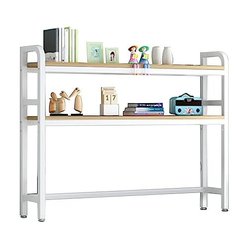Schreibtischregal für Arbeitsplatte, Bücherregal für Schreibtisch, Büroschreibtisch, Schlafzimmer, kleines Bücherregal, Computer-Schreibtischregal aus Holz von SHAWLA