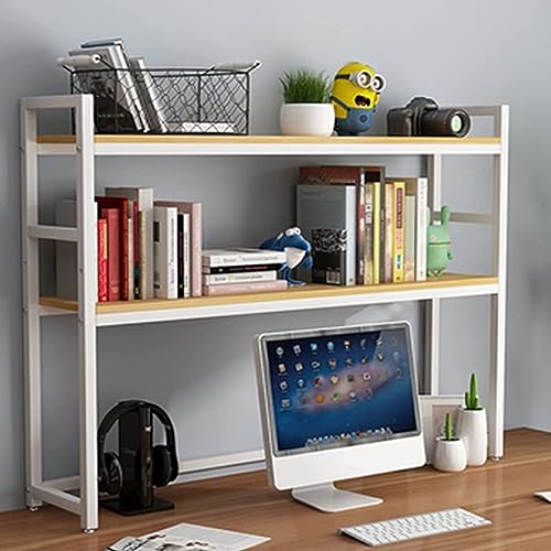 Schreibtischregal mit 2 Ebenen für den Computer-Schreibtisch: verstellbares Schreibtischregal, Organizer aus Holz und Metall, Mehrzweck-Regal Schreibtischregal mit 2 Ebenen für den Computer-Schreibtisch: verstellbares Schreibtischregal, Organizer aus Holz und Metall, Mehrzweck-Regal von SHAWLA
