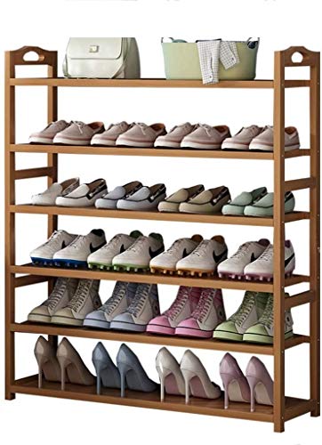 Schuhschrank Schuhregal Schuhregal, Massivholz vertikal einfach mehrschichtiger Schuhschrank einfache wirtschaftliche Schlafsaal Wohnzimmer Lagerung zu Hause sechs Etagen (80 * 25 * 106cm) von SHAWLA