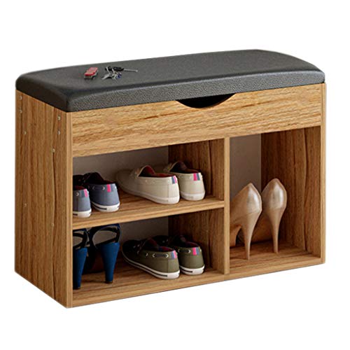 Schuhschrank Schuhregal Schuhregal Schuhregal Holzstuhl Doppellagerregal Vertikalbank Türstütze Wohnzimmer Balkon Flur 3 Farben optional 60cm * 30cm * 45cm von SHAWLA