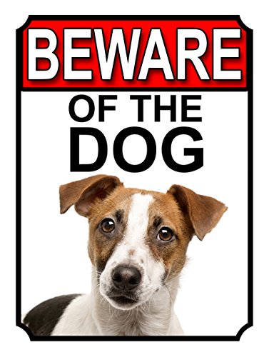 SHAWPRINT 1143H1 Blechschild Beware of The Dog, Jack Russel von SHAWPRINT