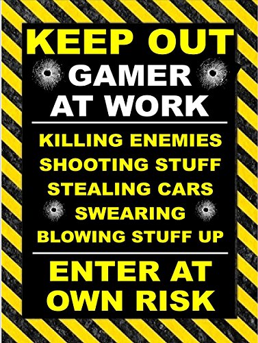 Wand- oder Türblechschild "Keep out. Gamer At Work" Wand- oder Türblechschild "Keep out. Gamer At Work" von SHAWPRINT