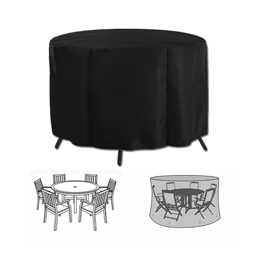 180 * 95 Runde Abdeckung Outdoor-Gartenmöbel-Abdeckung Wasserdichte Oxford-Schutzmöbel Regen- und Schnee-Staubabdeckung Für Gartensofa, Tisch und Stühle(188x84cm) von SHBHWS