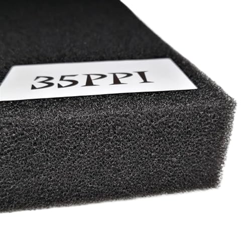 Aquarium Filter Floss Praktische Fliter Baumwolle Schwamm Teich Schwarz Schaum Tank Für Aquarien(50cmx12cmx2cm,35PPI) von SHBHWS