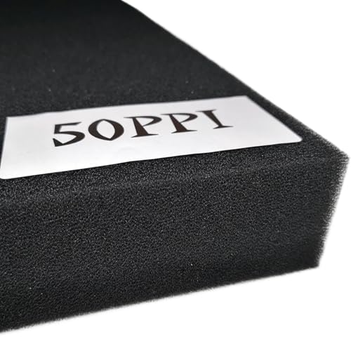 Aquarium Filter Floss Praktische Fliter Baumwolle Schwamm Teich Schwarz Schaum Tank Für Aquarien(50cmx25cmx2cm,50PPI) von SHBHWS