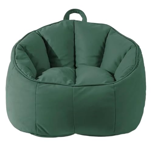 Erwachsene Kinder Kunstleder Pouf Sitzsack Stuhlbezug Kein Füllstoff Puff Couch Sessel Zum Entspannen im Freien und drinnen(Green) von SHBHWS