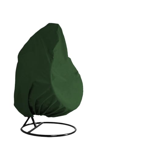Hängesessel-Abdeckung mit UV-Schutz, for Gartenschaukeln, Eierstuhl, wasserdicht, Rattan-Sitzmöbel-Abdeckung für Eierschalenstühle(Green,190x115cm) von SHBHWS