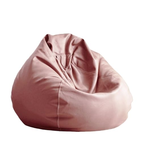 Kunstleder Birne Sitzsack Pouf Abdeckung Keine Füllstoff Bequeme Sofa Puff Sac Boden Sitz Chaise Lounge Stuhl Zum Entspannen im Freien und drinnen(Color1,D100cm-empty Cover) von SHBHWS