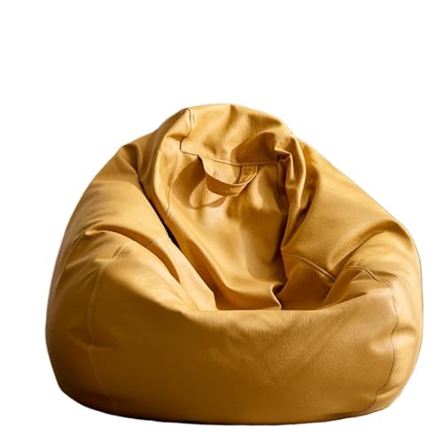 Kunstleder Birne Sitzsack Pouf Abdeckung Keine Füllstoff Bequeme Sofa Puff Sac Boden Sitz Chaise Lounge Stuhl Zum Entspannen im Freien und drinnen(Color2,D80cm-empty Cover) von SHBHWS