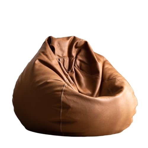 Kunstleder Birne Sitzsack Pouf Abdeckung Keine Füllstoff Bequeme Sofa Puff Sac Boden Sitz Chaise Lounge Stuhl Zum Entspannen im Freien und drinnen(Color5,D100cm-empty Cover) von SHBHWS