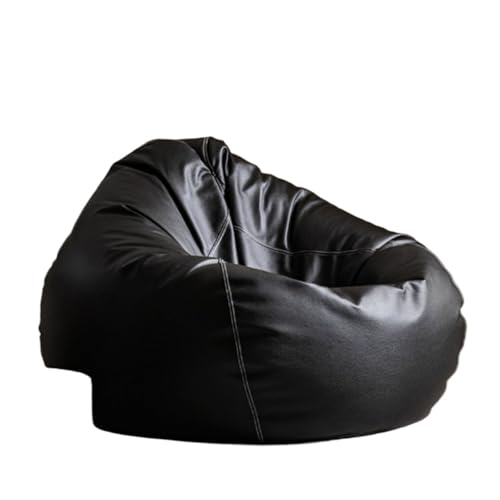 Kunstleder Birne Sitzsack Pouf Abdeckung Keine Füllstoff Bequeme Sofa Puff Sac Boden Sitz Chaise Lounge Stuhl Zum Entspannen im Freien und drinnen(Color6,D100cm-empty Cover) von SHBHWS