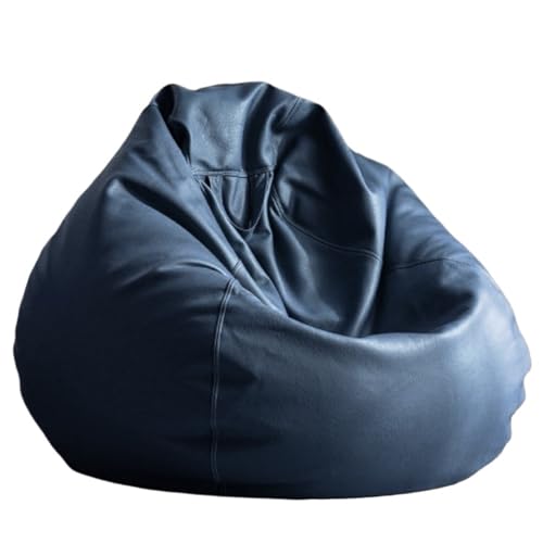 Kunstleder Birne Sitzsack Pouf Abdeckung Keine Füllstoff Bequeme Sofa Puff Sac Boden Sitz Chaise Lounge Stuhl Zum Entspannen im Freien und drinnen(Color7,D90cm-empty Cover) von SHBHWS