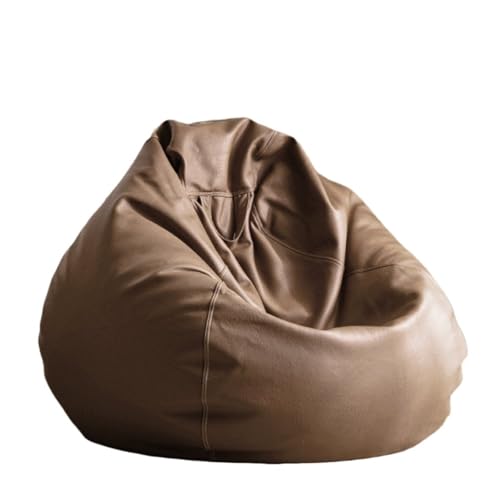 Kunstleder Birne Sitzsack Pouf Abdeckung Keine Füllstoff Bequeme Sofa Puff Sac Boden Sitz Chaise Lounge Stuhl Zum Entspannen im Freien und drinnen(Color8,D80cm-empty Cover) von SHBHWS