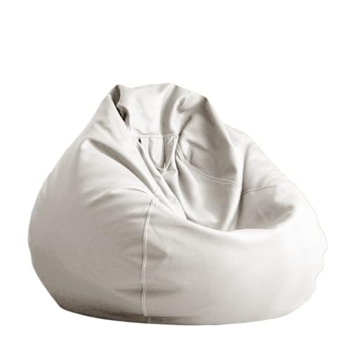 Kunstleder Birne Sitzsack Pouf Abdeckung Keine Füllstoff Bequeme Sofa Puff Sac Boden Sitz Chaise Lounge Stuhl Zum Entspannen im Freien und drinnen(Color9,D80cm-empty Cover) von SHBHWS