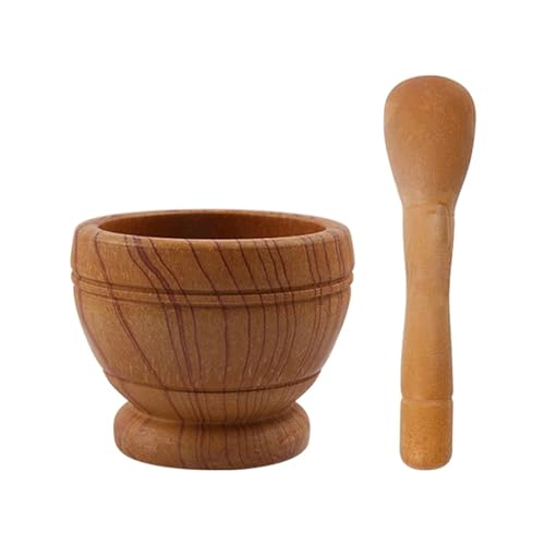 Mörser- und Stößel-Set, Gewürzmühle, Mahlschüssel-Set, Knoblauch-Zerkleinerungstopf, Küchenwerkzeug, Kräuterzerkleinerer, leicht zu reinigen for den Heimkoch Zum Zerkleinern(B) von SHBHWS