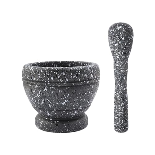 Mörser- und Stößel-Set, Gewürzmühle, Mahlschüssel-Set, Knoblauch-Zerkleinerungstopf, Küchenwerkzeug, Kräuterzerkleinerer, leicht zu reinigen for den Heimkoch Zum Zerkleinern(C) von SHBHWS